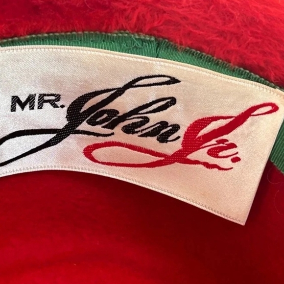 MR JOHN New York Paris Vintage Red Italian Fur Felt Hat Classic 1950s Hollywood - Picture 2 of 10